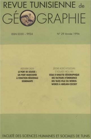 Revue Tunisienne de Géographie N°29