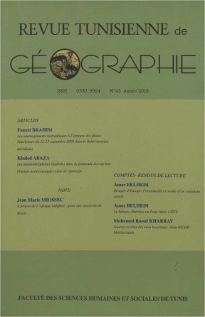 Revue Tunisienne de Géographie N°43